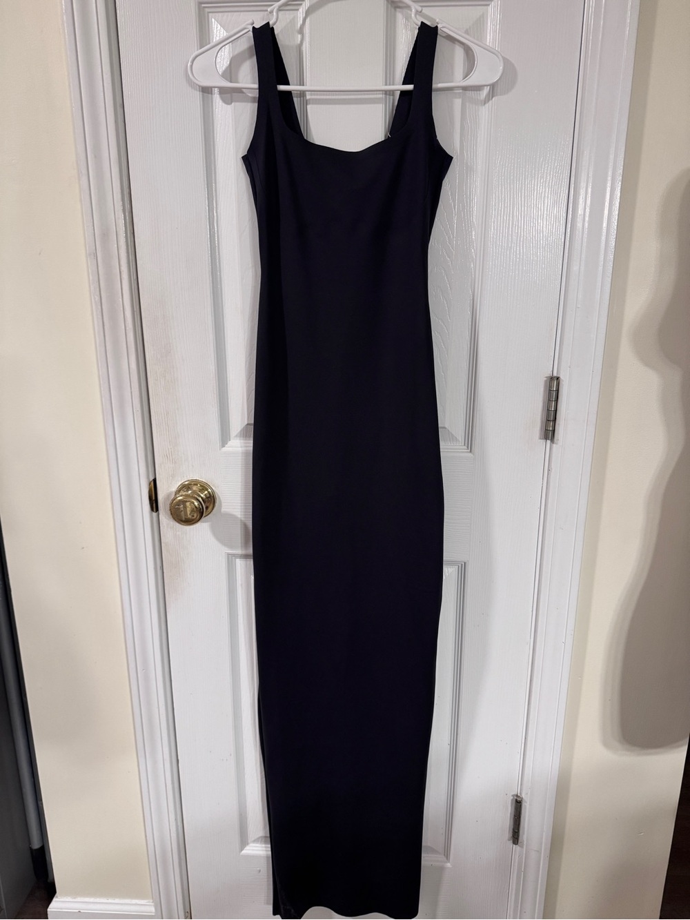 SKIMS Body Long Slip Dress Onyx Black Maxi Shapewear Bodysuit XS Bodycon - Picture 9 of 15